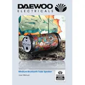 Daewoo Medium Bluetooth Tube Speaker AVS1351 Speaker manual cover