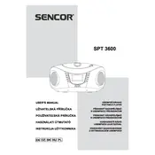 Sencor SPT 3600 BR Boombox manual cover