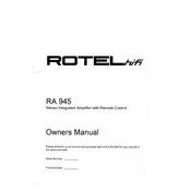 Rotel RA-945 Amplifier manual cover