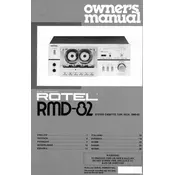 Rotel RMD-82 Cassette Deck manual cover