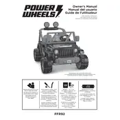 Power Wheels Mattel Jeep Wrangler Tough Talking FFR92 Toy manual cover