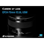 Canon Ultrasonic EF24-70mm f 2.8L USM manual cover