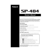 Roland SP-404 manual cover