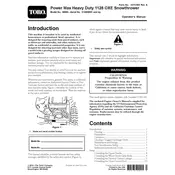 Toro Power Max 1128OXE 38680 Snow Thrower manual cover