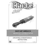 Clarke 3120110 CAT108 Ratchet Wrench manual cover