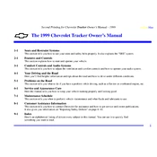 Chevrolet Tracker 1999 manual cover