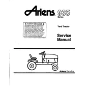 Ariens 935 Series 935002 Tractor manual cover