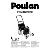 Poulan Pro PEM4N21RH Mower manual cover