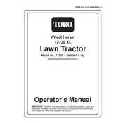 Toro Wheel Horse 12-38XL 71202 Tractor manual cover