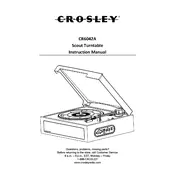 Crosley CR6042A Turntable manual cover