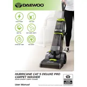 Daewoo Hurricane CAT5 Deluxe Pro Carpet Washer FLR00055 Carpet Washer manual cover