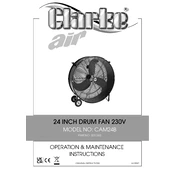 Clarke 3231562 CAM24B 24 Inch Drum Fan 230V manual cover