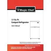 Magic Chef HMDR310BE Refrigerator manual cover