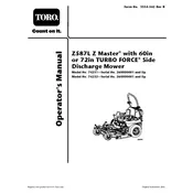 Toro Z Master Z587L 74251 Mower manual cover