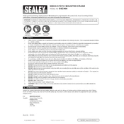 Sealey SSC900 Crane manual cover