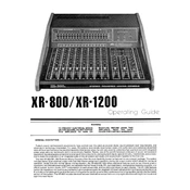 Peavey XR-800 Mixer manual cover