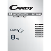 Candy GCV 580NC-S manual cover