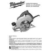 Milwaukee 6391 Saw manual cover