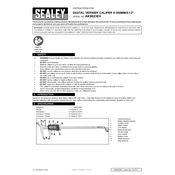 Sealey AK9623EV Vernier Caliper manual cover