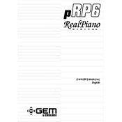 Peavey Realpiano Digital pRP6 Keyboard manual cover