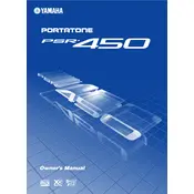 Yamaha PSR-450 Keyboard manual cover