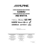 Alpine X208AU manual cover