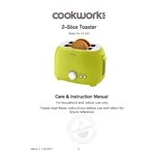 Cookworks 7247282 KT-232 Toaster manual cover