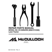 McCulloch M125B92RB manual cover