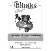 Clarke 2092551 XPPV11-50 Engine Driven Air Compressor manual cover