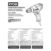 Ryobi D43 Drill manual cover