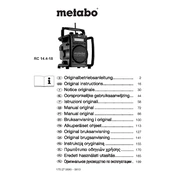 Metabo RC 14.4-18 Radio manual cover