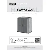 Keter Factor 6x3 Shed manual cover