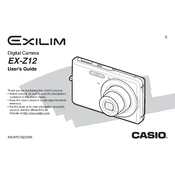 Casio EXZ12 Camera manual cover