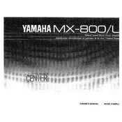 Yamaha MX-800U Amplifier manual cover