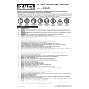 Sealey CP20VCS Saw manual cover