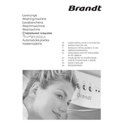 Brandt BWT6310E Washing Machine manual cover