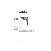 Metabo SE 4000 Screwdriver manual cover