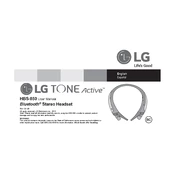 LG TONE Active HBS-850 Blue Headset manual cover