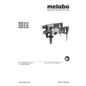 Metabo BHE-D 24 Hammer manual cover