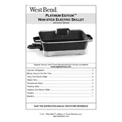 West Bend L5842A 72400 Skillet manual cover