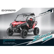 CFMOTO ZFORCE 500 CF500US 2016 ATV manual cover