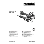 Metabo RBE 9-60 Steel Machine manual cover