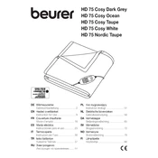 Beurer HD 75 Cosy Dark Grey Heated Blanket manual cover