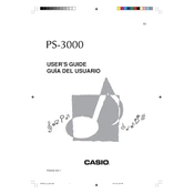 Casio PS3000 Keyboard manual cover