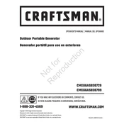 Craftsman CMXGGAS030729 Generator