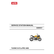 Aprilia TUONO V4 R a-PRC ABS 2013 Motorcycle manual cover