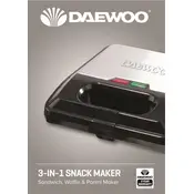 Daewoo 3-In-1 Snack Maker SDA1562 Snack Maker manual cover