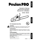 Poulan Pro 220LE Chainsaw manual cover