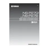 Yamaha NS-P270 Speaker manual cover