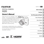 Fujifilm Premium Compact X20 Camera manual cover